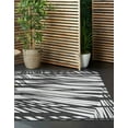 thumbnail image 2 of Unique Loom Outdoor Modern Collection Area Rug - Greyscale (10' Square Black and White), 2 of 10