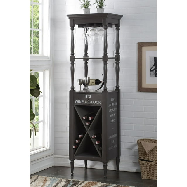 Armoire à vin Anthony d'ACME, gris antique