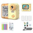 thumbnail image 2 of Kids Instant Print Camera 1080P HD Digital with 2.4 Inch IPS Screen 10X Optical Zoom Includes 32GB TF Card Yellow, 2 of 4