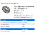 thumbnail image 2 of Front Left Brake Rotor - Compatible with 2007 - 2013 Porsche 911 2008 2009 2010 2011 2012, 2 of 2
