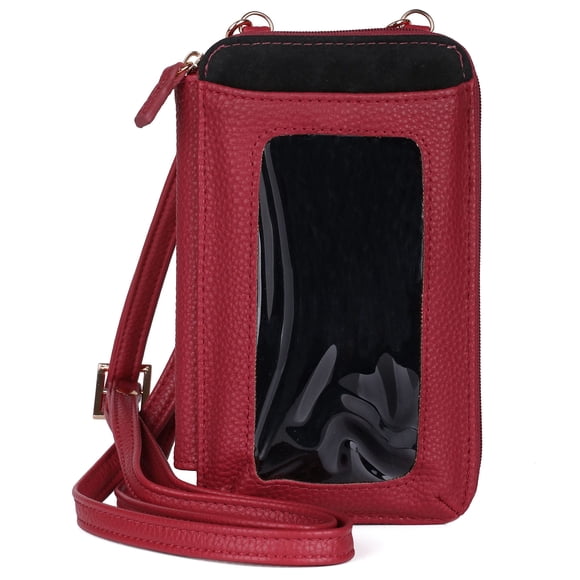 Bolso Julia Buxton Pebble RFID Crossbody Rojo