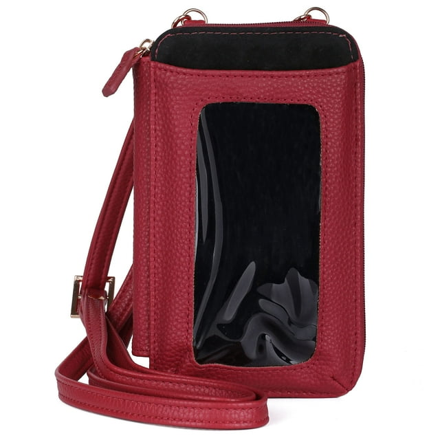 Bolso Julia Buxton Pebble RFID Crossbody Rojo