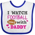 thumbnail image 3 of Inktastic I Watch Football with My Daddy Boys or Girls Baby Bib, 3 of 4