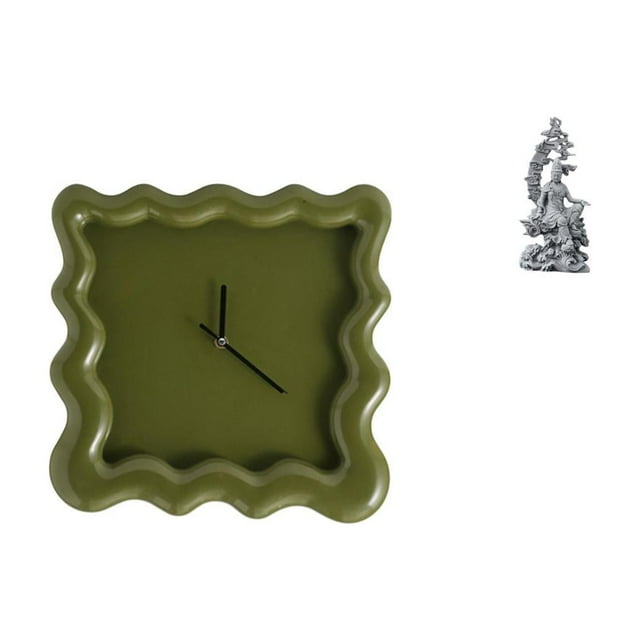 Reloj de pared Guan Yin Estatua Escultura Figura Obra de arte decorativa con material duradero Adecuado para dormitorio Sala de estar Oficina Des