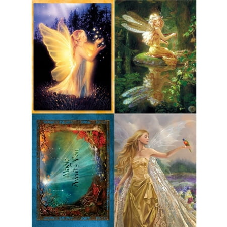 Tree-Free Greetings All Occasion Greeting Card 8 Pack, 5x7, Fairy Magic (GA31442)