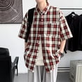 thumbnail image 2 of Men's Plus Size Classic Plaid Pocket Button-Down Short Sleeve Shirt, 2 of 4