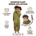 thumbnail image 6 of Funny Big Mouth Monster Onesie Pajamas – Oversized Plush Fleece Hooded One Piece for Sleep & Halloween, Christmas Party(Blue/S), 6 of 7