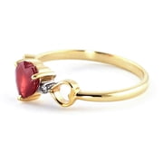 Galaxy Gold 18K Solid Yellow Gold 1.01 Carat Natural Diamond & Diamond Ring - April Birthstone - Symbol of Eternal Love - Made in USA - Fine Jewelry for Women