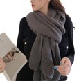 thumbnail image 1 of Bufanda gruesa de punto para mujer y hombre de Desiderio, larga y cálida para invierno, 1 of 5