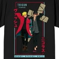 thumbnail image 2 of Trigun Stampede Vash & Nicholas Men's Black Crew Neck Short Sleeve T-shirt-5XL, 2 of 3