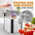 thumbnail image 5 of NutriChef 20 Quart Gray Stainless-Steel Cookware Stockpot, 5 of 6