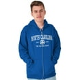 thumbnail image 5 of North Carolina Cute Footprints Beach Zip Up Hoodie Men's Women's Brisco Brands M, 5 of 6