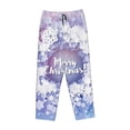thumbnail image 4 of Balery Round Snow Merry Christmas print Women's Pajama Pants,Ultra Lightweight Pjs,Lounge Pant-Large, 4 of 9