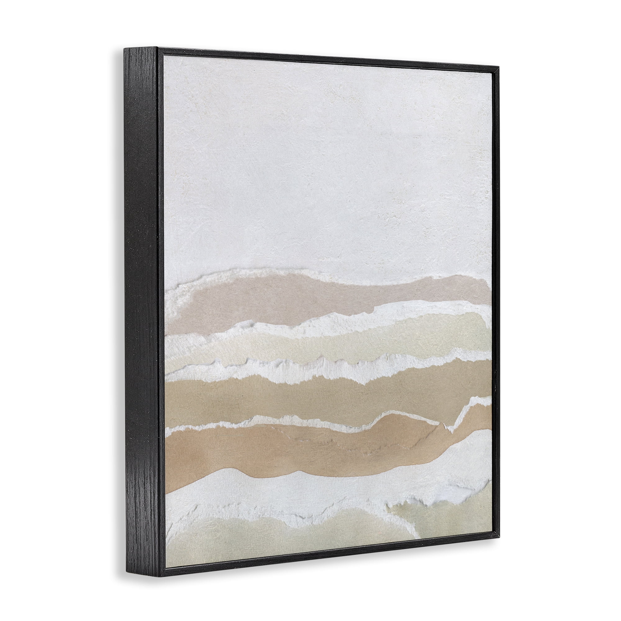 Stupell Industries Desert Dunes Abstraction Abstract Painting Black Framed Art Print Wall Art, 11 x 14