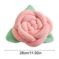 thumbnail image 3 of CuiLiyq Valentines Day Rose Throw Pillow, Decorative Weaving Throw Pillows with Soft Plush for Couch, Small Round Pillows for Home Bedroom Living Room Decoration, 11 Inch, Pink, 3 of 7