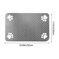 thumbnail image 3 of Pet Feeding Mat-Absorbent Pet Placemat for Food and Water Bowl, with Waterproof Rubber Backing, Quick Dry Water Dispenser Mat for Dog and Cat,20X12 in （Silver）, 3 of 7