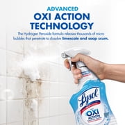 Lysol Bathroom Cleaner OXI Action Spray, Cleaning, Sanitizing, Disinfecting Spray with Hydrogen Peroxide, Bleach Free, Cool Spring Breeze Scent, 32 fl oz