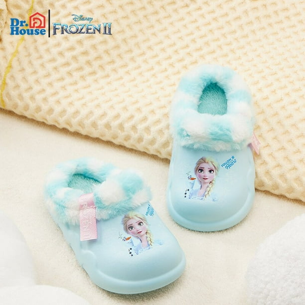 Nuevas pantuflas de algodón para niños de Disney, bolso impermeable de Mickey mouse para niños, zapatos de tacón para el hogar, zapatos casuales de suela gruesa holgados y cálidos, plantilla de 200 cm Gao Jinjia LED