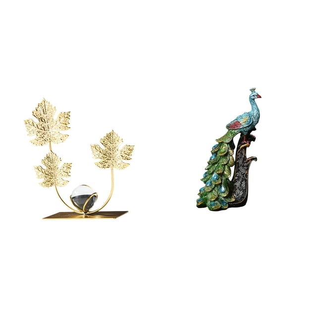 Elegante escultura de con forma de hoja, adorno para estantería, decoración moderna para el hogar, coleccionable para dormitorio, oficina, s