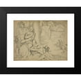 thumbnail image 2 of Otho Cushing 14x11 Black Modern Framed Museum Art Print Titled - The Awakening of Bryanhilde; the Rhine Maidens’ Warning (1908), 2 of 5
