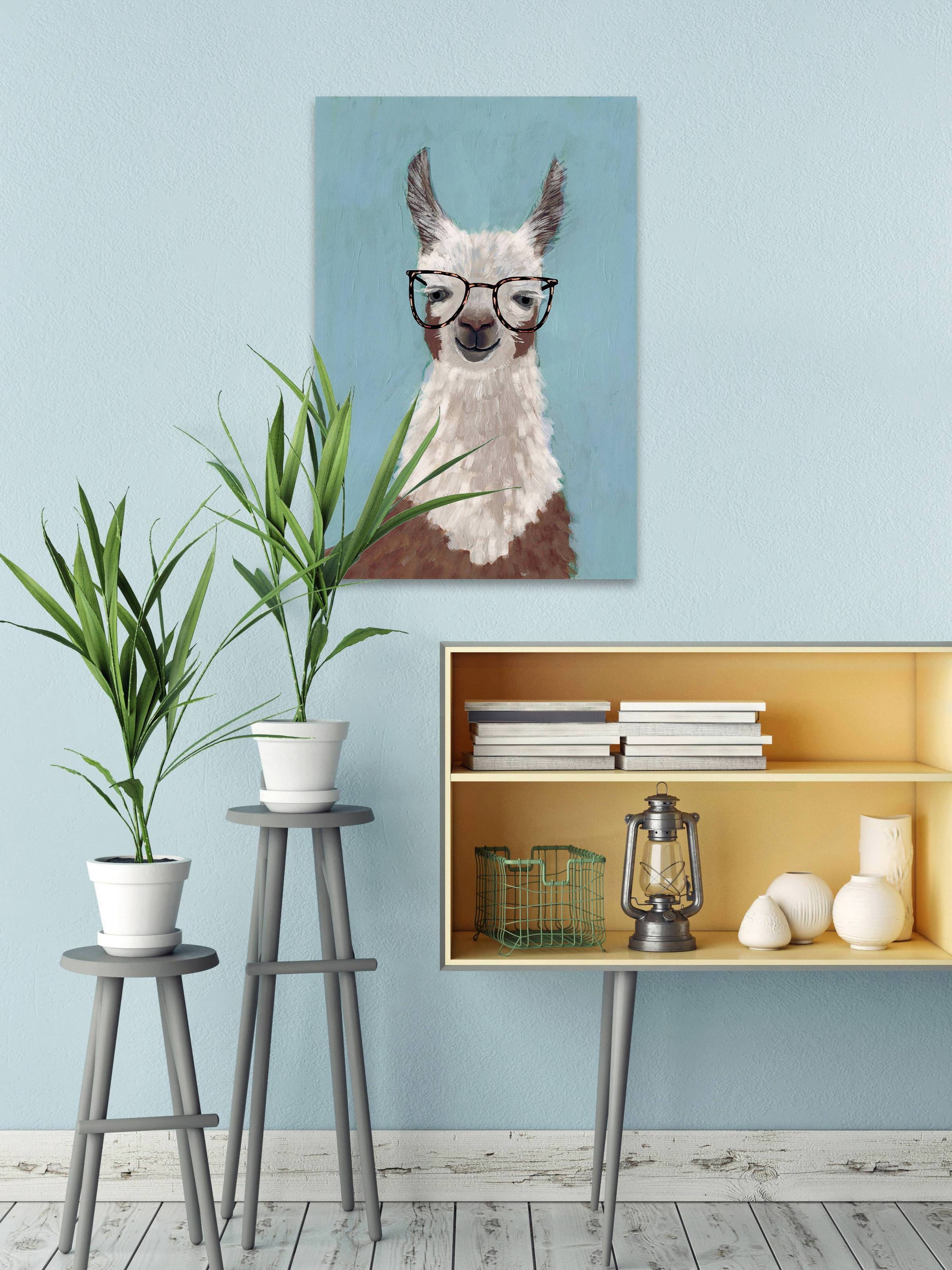 I Can See Llama Painting Print on Wrapped Canvas