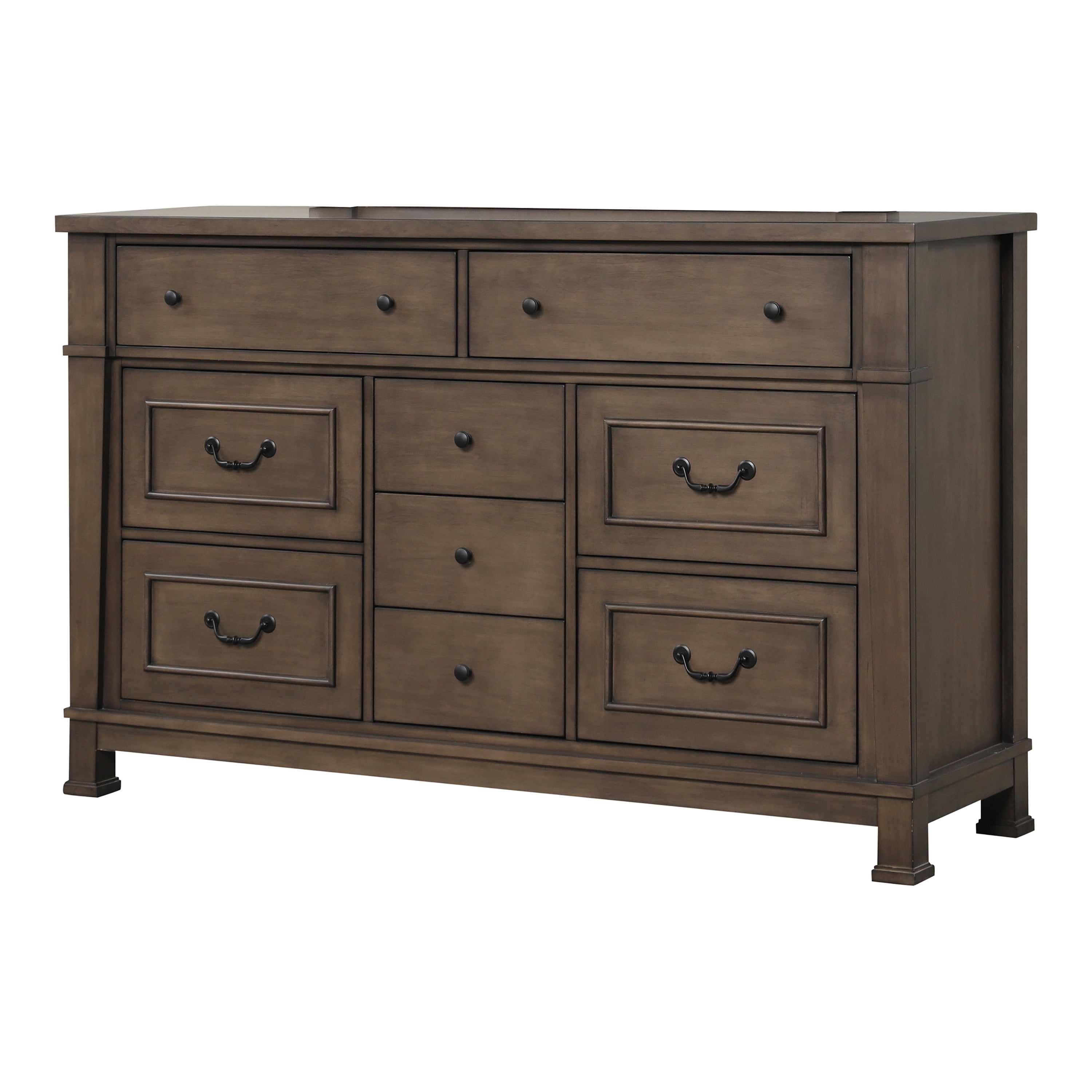 Furniture of America Northfield 9-Drawer Solid Wood Bedroom Horizontal Dresser, Dark Walnut