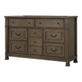 thumbnail image 3 of Furniture of America Northfield 9-Drawer Solid Wood Bedroom Horizontal Dresser, Dark Walnut, 3 of 12