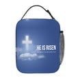 thumbnail image 2 of He Is Risen Happy Easter Day Portable Lunch Bag Reusable Insulated Tote Box Leakproof Thermal Cooler For Office Work Shopping Picnic Camping Or Travel, 2 of 7