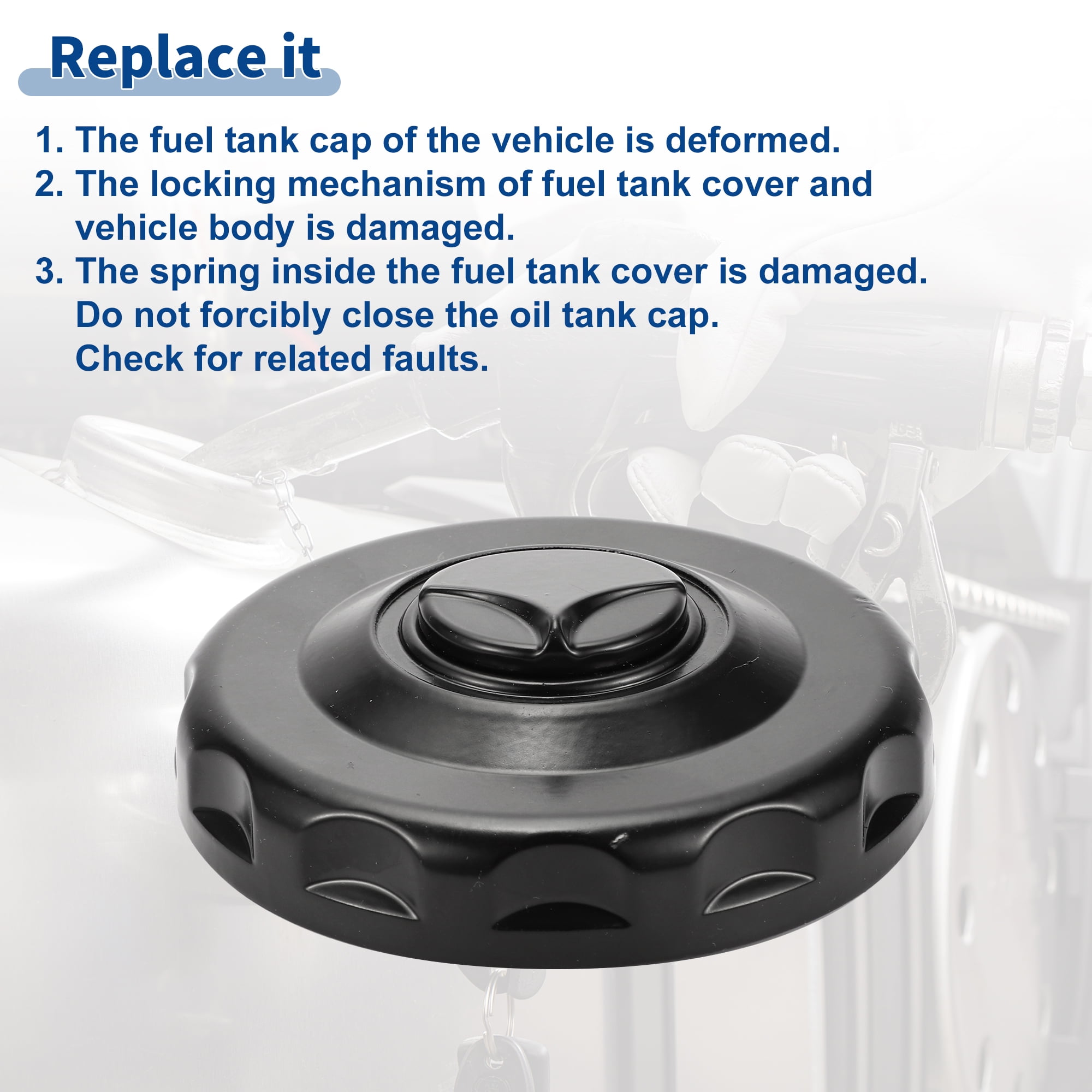 Unique Bargains No.0004700305 Locking Gas Cap Lock Fuel Tank Cap Fuel Filler Cover Replacement for Mercedes Benz
