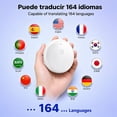 thumbnail image 7 of VAIFTILNO Wearable Translator, 165 Languages Real-Time Two-Way Translation Smart Vocab Review & Pronunciation Correction, Hands-Free Device (White), 7 of 7