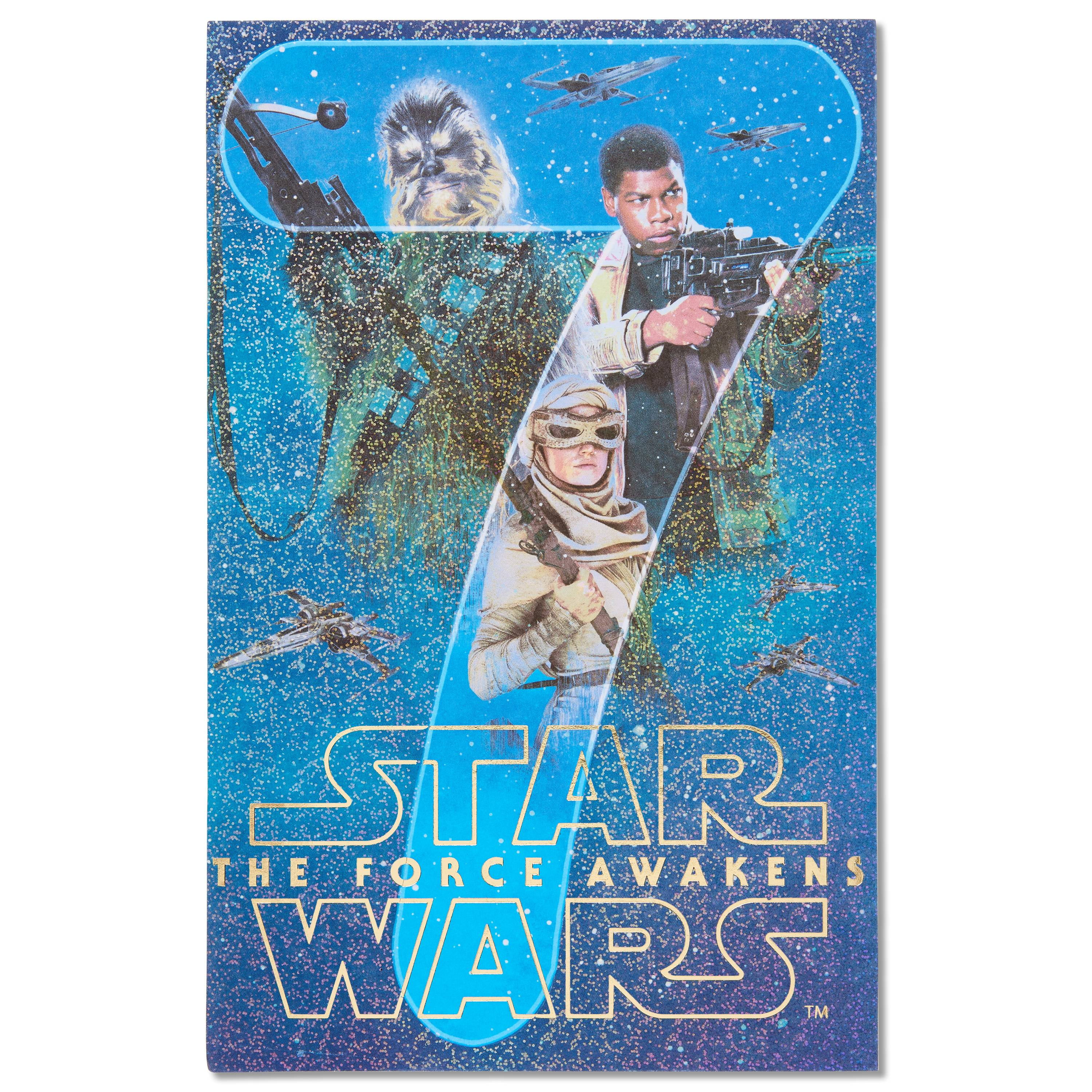 star wars birthday card with foil walmartcom walmartcom