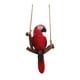 thumbnail image 1 of Figura de loro de jardín colgante, estatua de pájaro para jardín, decoración, adorable micro paisaje Loro rojo, 1 of 9