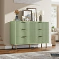 thumbnail image 1 of Commode Cannelée 6 Tiroirs, Commode Moderne de 54 Pouces de Large avec Tiroirs Profonds pour Chambre et Salon, 1 of 8