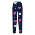 thumbnail image 4 of dazeni Girls Holiday Sweatpants with Pockets Cute Baggy Athletic Joggers Comfy Dance Pants for Teens Fashion Funny Graphic Valentine's Day Clothes Black, 4 of 5