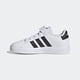 thumbnail image 2 of Tenis Adidas Grand Court Blanco Niño Escolar con Velcro de Cuero, 2 of 5