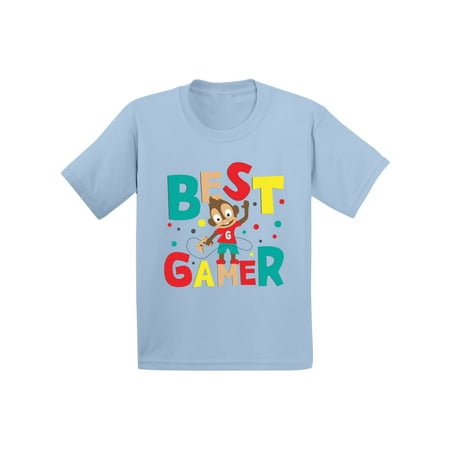 Awkward Styles Best Gamer Infant Shirt Cute Kids Gifts Birthday Tshirts for Boys Funny Gaming T shirt Video Game Themed Party Boys Game T shirts Birthday Gifts for Kids Little Monkey (Best Wet T Shirt Videos)