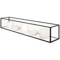 thumbnail image 4 of Koyal Wholesale Long Glass Candle Holder Centerpiece Box, Black 24 x 4 x 4 Inches, Centerpiece Tray Décor, 4 of 5