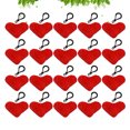 thumbnail image 4 of 20pcs Heart Shape Key Chain Plush Keyring Bag Decor Phone Pendant Car Key Holder Keychain Party Toy Supplies, 4 of 8