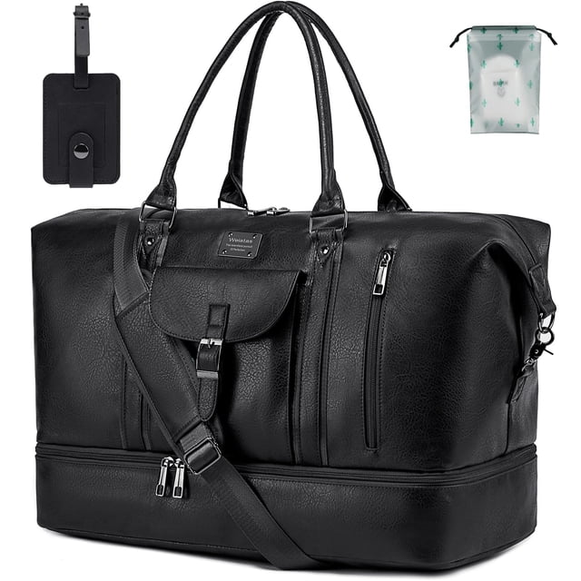 Bolsa de viaje de piel weiatas impermeable para mujeres y hombres