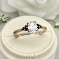 thumbnail image 3 of HeartsAndYou 1.2ct Engagement Ring for Women Oval Cut Moissanite Petite Solitaire 18k Yellow Gold Over Silver, 3 of 9