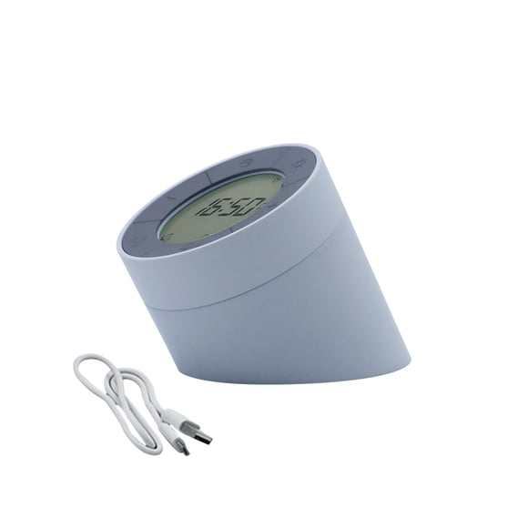Reversión de tiempo Reloj despertador digital Dormitorio de estudiantes Luz de noche Lámpara de alimentación del dormitorio seitruly HA001390-03B
