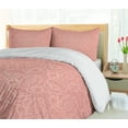 thumbnail image 5 of Ambesonne Peach Duvet Cover Sets, Antique Lace Style Ombre, 2-King, Coral, 5 of 7