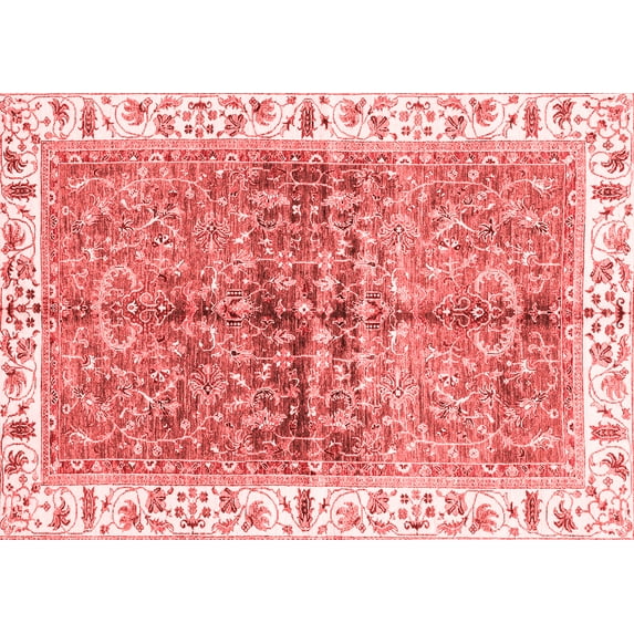 Ahgly Company Indoor Rectangle Oriental Red Traditional Area Rugs, 2' x 4'