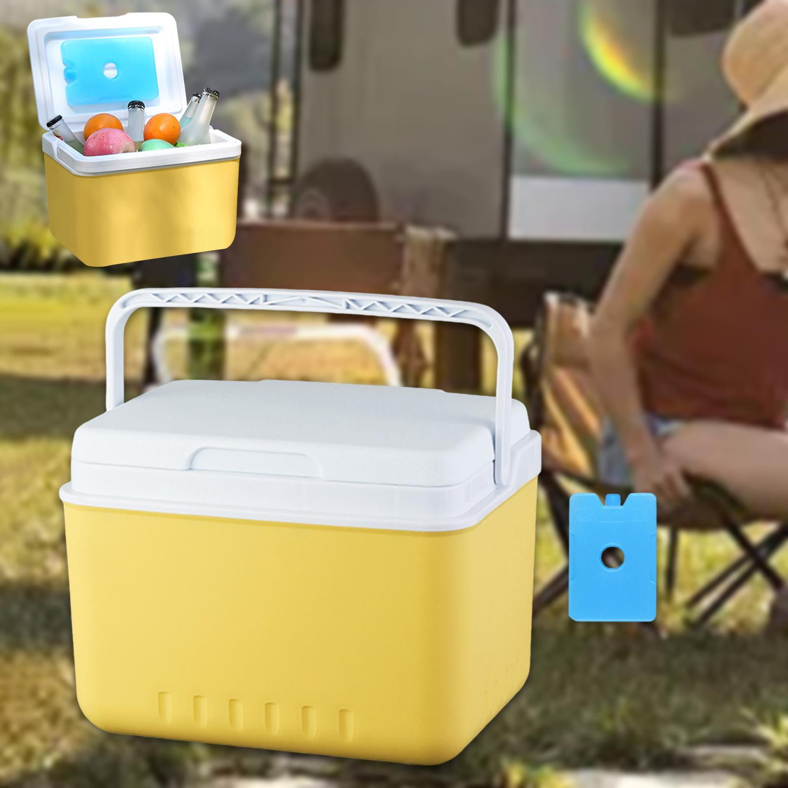 figatia Insulated Camping Storage Case Cooling Bucket Multifunctional Ice Chest Box Organizer for Barbecue Groceries Traveling 5L