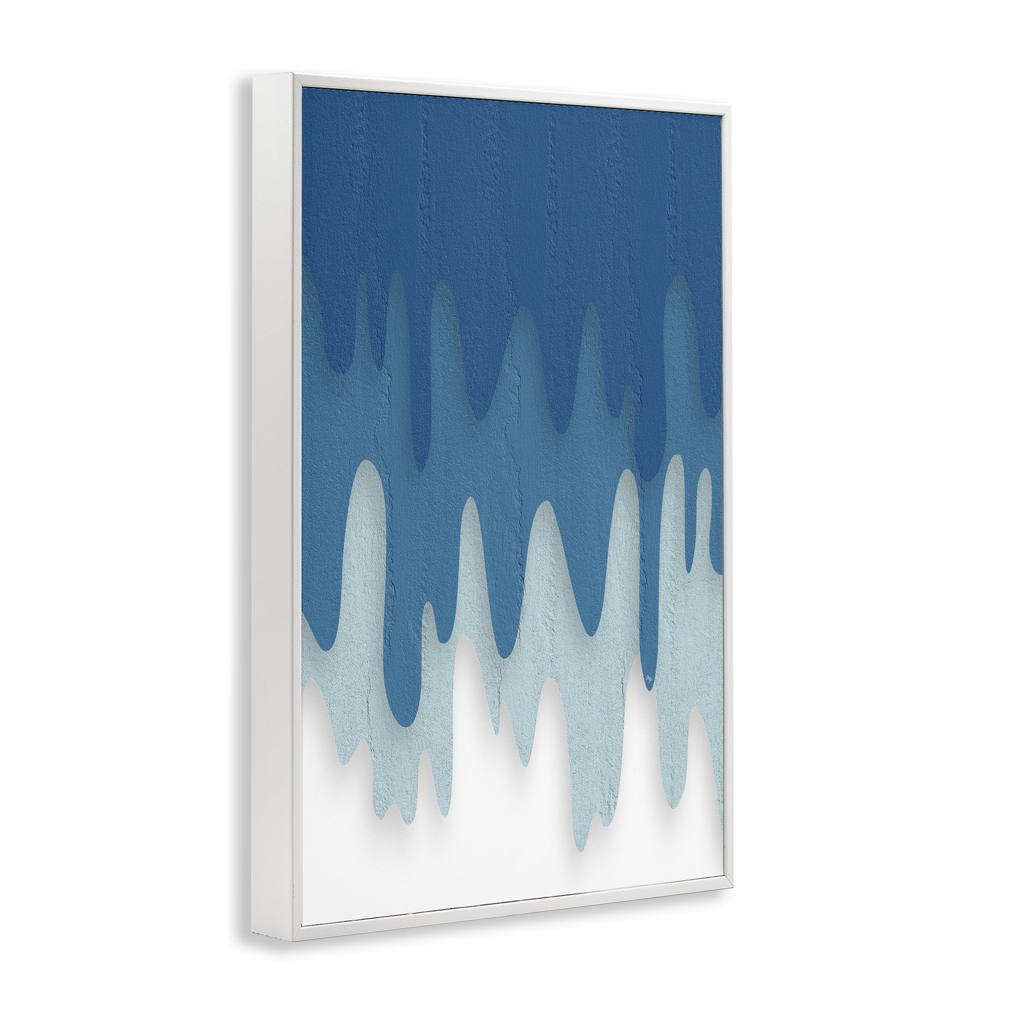 Stupell Industries Water Wave Fluid Contour White Framed Giclee Art, design by Martina Pavlova