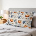 thumbnail image 6 of Pillow Covers 18x18 Set of 2, Fall Pumpkin Square Throw Pillow Covers for Couch/Sofa/Living Room, Thanksgiving Autumn Daisy Rustic Leaves Beige Decorative Soft Pillowcases for Couch Throw Pillows, 6 of 9