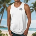 thumbnail image 2 of Mens Summer Beach Tank Top Hawaiian Palm Tree Print Sleeveless Muscle Basic Tee Vacation Tops, 2 of 5