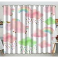 thumbnail image 1 of EREHome unicorns rainbows clouds Blackout Window Curtain Drapery Panels 52x84 Inch Two piece, 1 of 1