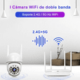 thumbnail image 3 of 2pcs Cámara De Seguridad Exterior Wifi Visión Nocturna 3mp Malubero, blancas, 3 of 5