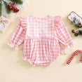 thumbnail image 7 of Staki Baby Sweatshirt Romper Cute Baby Girls Long Sleeve Creeper Baby Bodysuit(Pink,3-6 Months), 7 of 7
